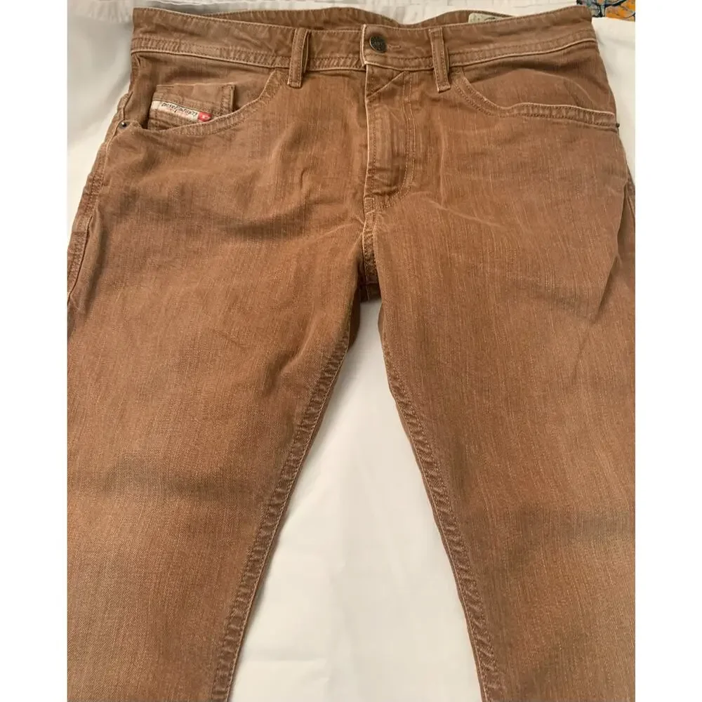 Diesel Mens Thommer-SP Slim-Skinny Jeans Size 32 x 30 Brown 0890E Fall Indie
